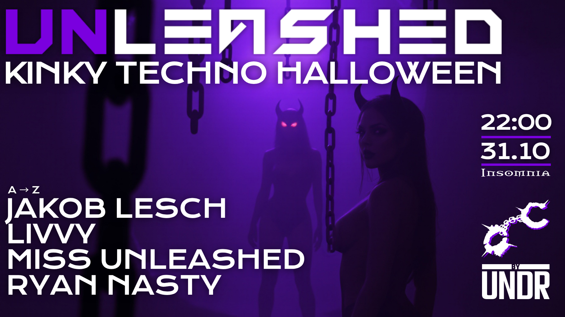 UNLEASHED Kinky Techno Halloween by UNDR, 31 October 2026 at INSOMNIA Berlin